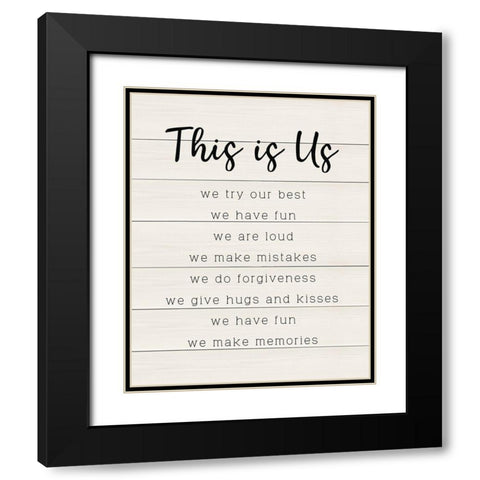 This is Us Black Modern Wood Framed Art Print with Double Matting by CAD Designs