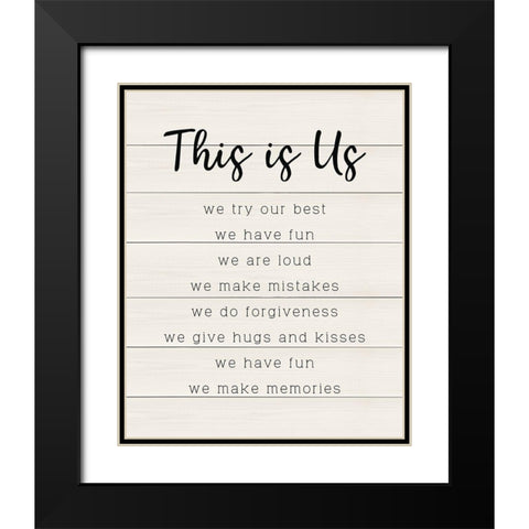 This is Us Black Modern Wood Framed Art Print with Double Matting by CAD Designs