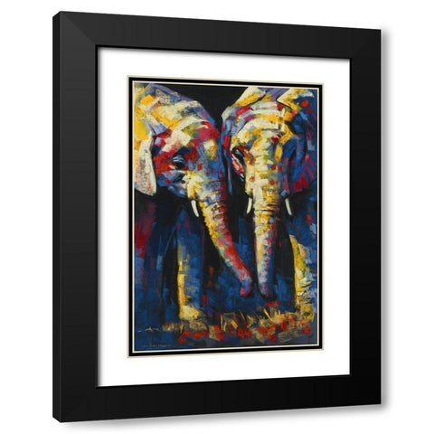 Vibrant Africa Black Modern Wood Framed Art Print with Double Matting by Orme, E. Anthony