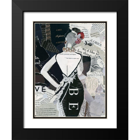 Fashion Mosaic II Black Modern Wood Framed Art Print with Double Matting by Robinson, Carol