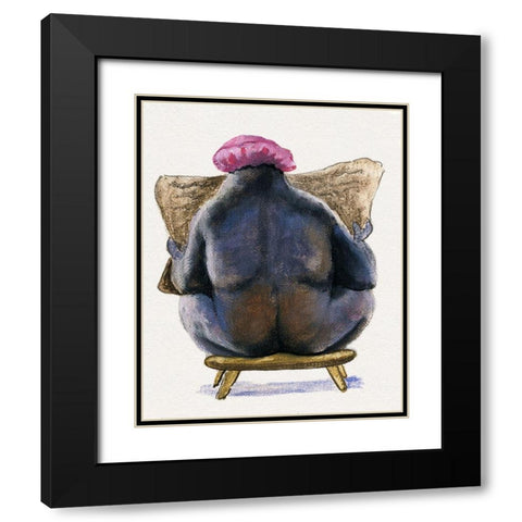 Bath Animals III Black Modern Wood Framed Art Print with Double Matting by Brooks, Donna