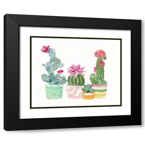 Cacti Conglomerate II Black Modern Wood Framed Art Print with Double Matting by Swatland, Sally