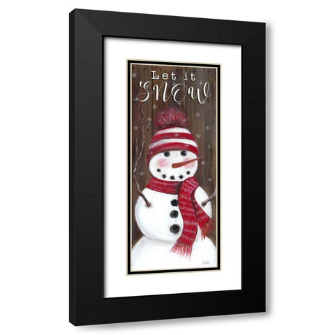 Let It Snow Black Modern Wood Framed Art Print with Double Matting by Dunlap, Marilyn