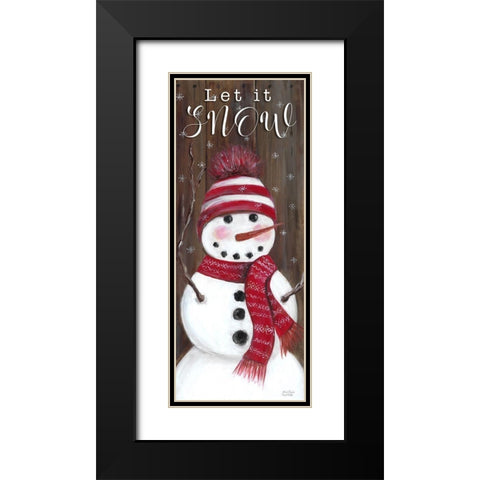 Let It Snow Black Modern Wood Framed Art Print with Double Matting by Dunlap, Marilyn