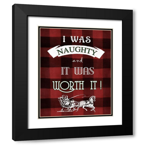 Worth It Black Modern Wood Framed Art Print with Double Matting by Robinson, Carol