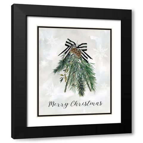 Sprig of Christmas Time Black Modern Wood Framed Art Print with Double Matting by Robinson, Carol