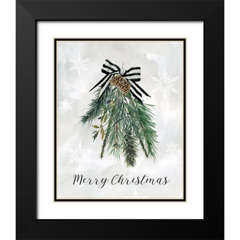 Sprig of Christmas Time Black Modern Wood Framed Art Print with Double Matting by Robinson, Carol