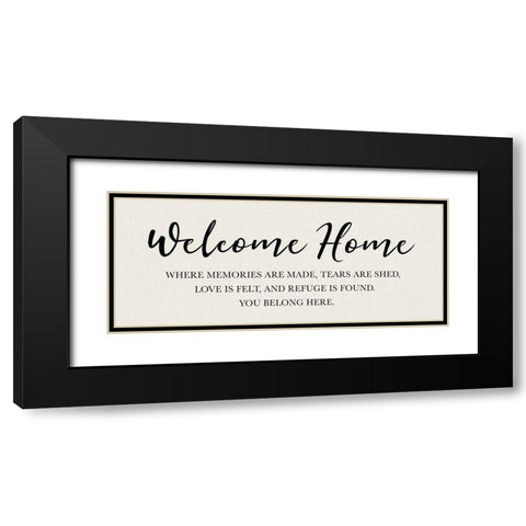 Designs - Welcome Home Black Modern Wood Framed Art Print with Double Matting by CAD Designs