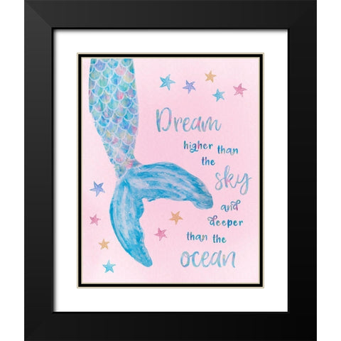 Dream Higher Black Modern Wood Framed Art Print with Double Matting by Carpentieri, Natalie