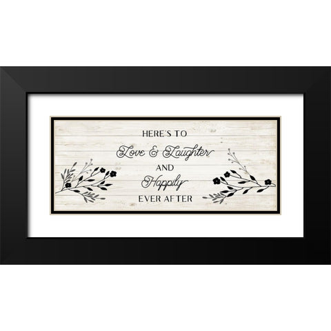 Happily Ever After Black Modern Wood Framed Art Print with Double Matting by Murray, Amanda