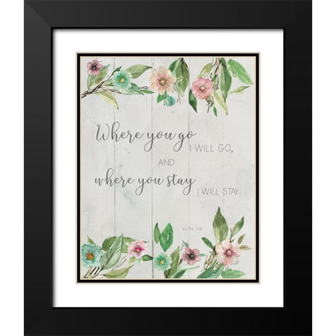 Where You Go Black Modern Wood Framed Art Print with Double Matting by Robinson, Carol