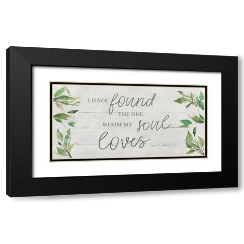 Soul Loves Black Modern Wood Framed Art Print with Double Matting by Robinson, Carol