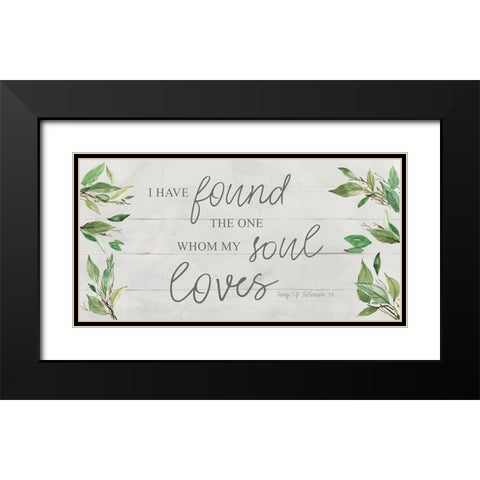 Soul Loves Black Modern Wood Framed Art Print with Double Matting by Robinson, Carol