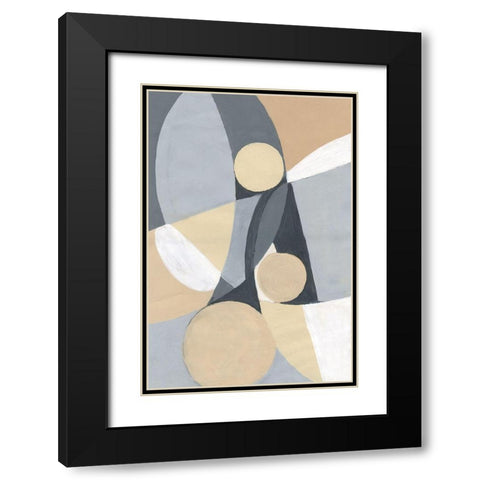 Millenium I Black Modern Wood Framed Art Print with Double Matting by Pattinian, Merri