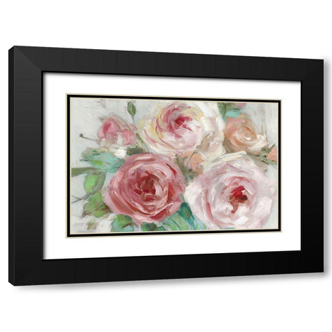 Cottage Blooms Black Modern Wood Framed Art Print with Double Matting by Swatland, Sally
