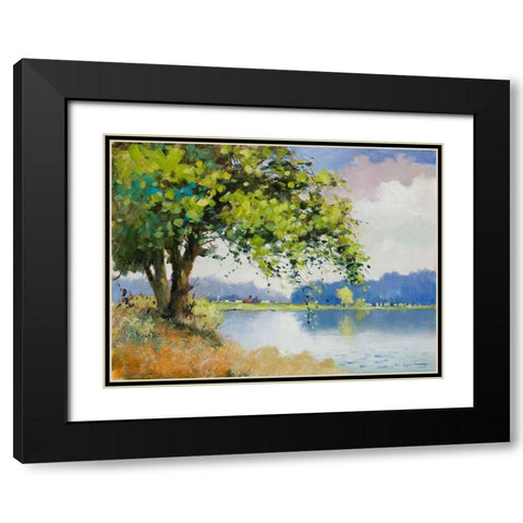 Fall Day II Black Modern Wood Framed Art Print with Double Matting by Orme, E. Anthony