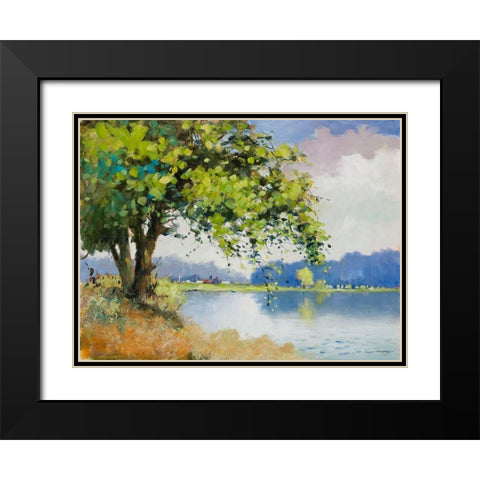 Fall Day II Black Modern Wood Framed Art Print with Double Matting by Orme, E. Anthony