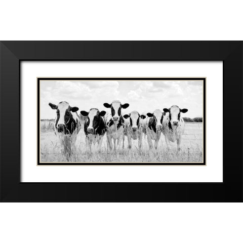 Grazing Pasture Black Modern Wood Framed Art Print with Double Matting by Van de Goor, Lars