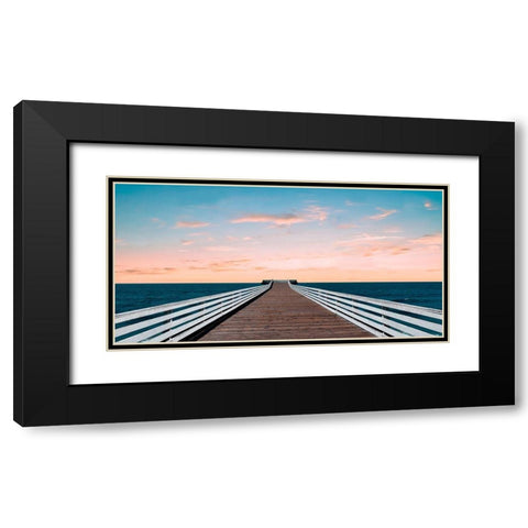West Coast Sunset Black Modern Wood Framed Art Print with Double Matting by Carpentieri, Natalie