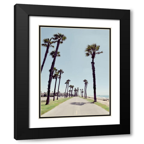 Path to Huntington Beach Black Modern Wood Framed Art Print with Double Matting by Carpentieri, Natalie