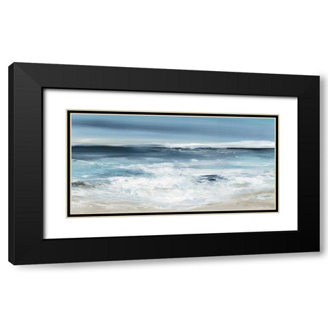 Long Beach Black Modern Wood Framed Art Print with Double Matting by Robinson, Carol