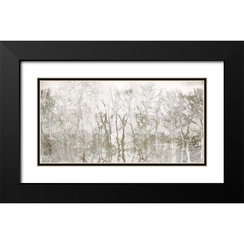 Shimmering Trees Black Modern Wood Framed Art Print with Double Matting by Weisz, Irene