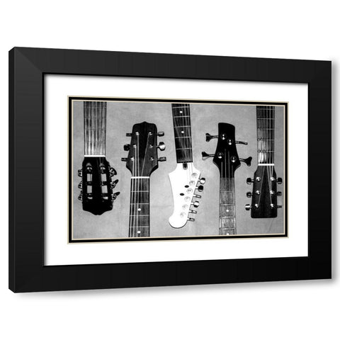 Guitar Head I Black Modern Wood Framed Art Print with Double Matting by Craven, Katrina