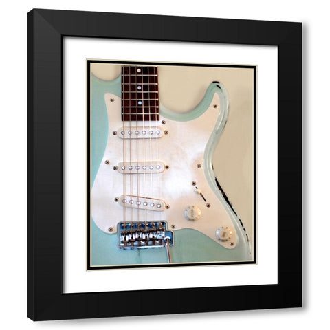 Electric Guitar Black Modern Wood Framed Art Print with Double Matting by Craven, Katrina