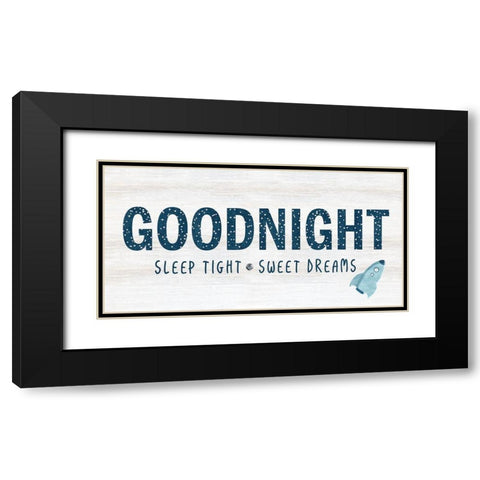 Sleep Tight Sweet Dreams Black Modern Wood Framed Art Print with Double Matting by Carpentieri, Natalie