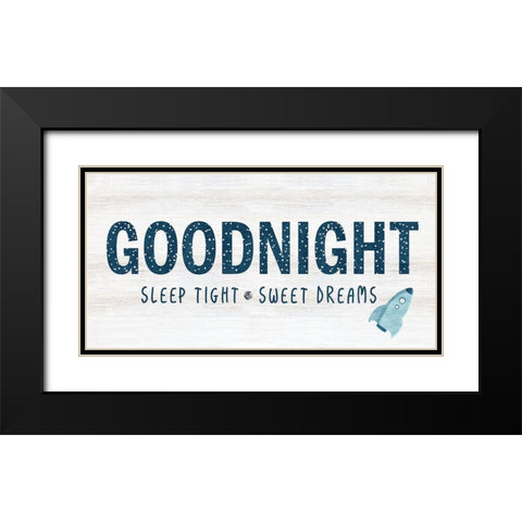 Sleep Tight Sweet Dreams Black Modern Wood Framed Art Print with Double Matting by Carpentieri, Natalie