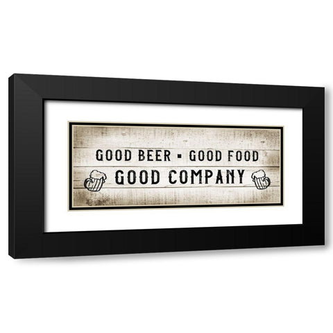 Good Company Black Modern Wood Framed Art Print with Double Matting by CAD Designs