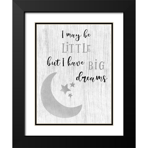 Big Dreams Black Modern Wood Framed Art Print with Double Matting by CAD Designs