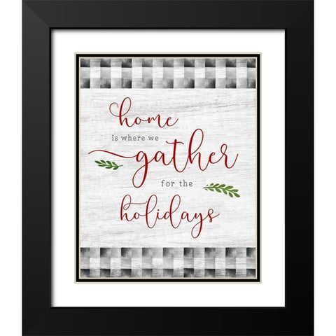 Home Holidays Black Modern Wood Framed Art Print with Double Matting by Carpentieri, Natalie