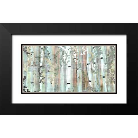 Spring Birch Meadow Black Modern Wood Framed Art Print with Double Matting by Jill, Susan