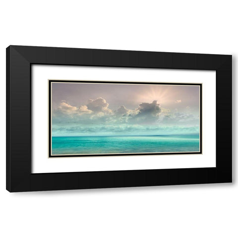 Caribbean Water Black Modern Wood Framed Art Print with Double Matting by Calascibetta, Mike