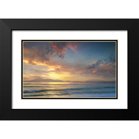 Share the Sunset Black Modern Wood Framed Art Print with Double Matting by Calascibetta, Mike