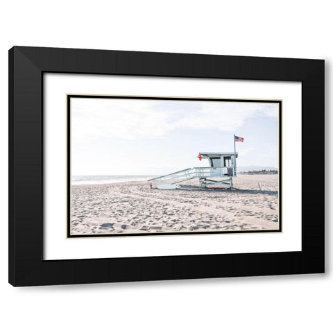 Beach Patrol Black Modern Wood Framed Art Print with Double Matting by Carpentieri, Natalie