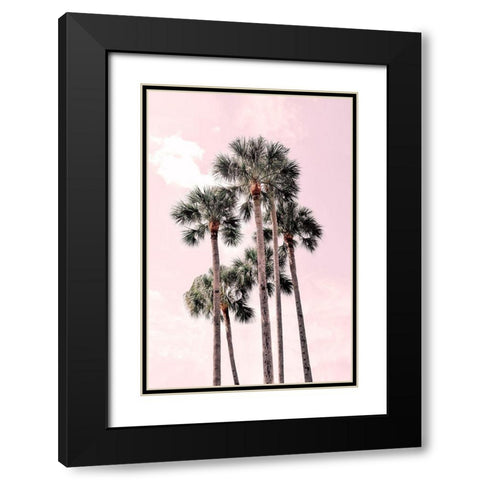 Pink Tropics Black Modern Wood Framed Art Print with Double Matting by Carpentieri, Natalie