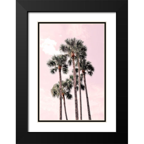 Pink Tropics Black Modern Wood Framed Art Print with Double Matting by Carpentieri, Natalie