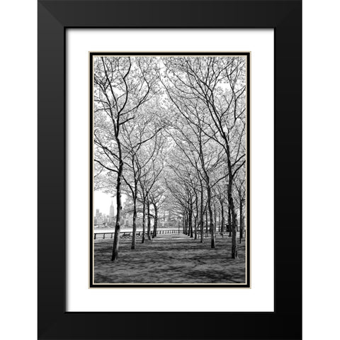 Pier a Park Black Modern Wood Framed Art Print with Double Matting by Carpentieri, Natalie