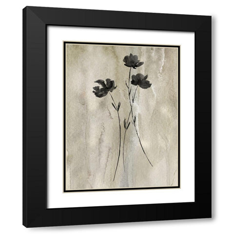 Sumi-e Silhouette III Black Modern Wood Framed Art Print with Double Matting by Knutsen, Conrad
