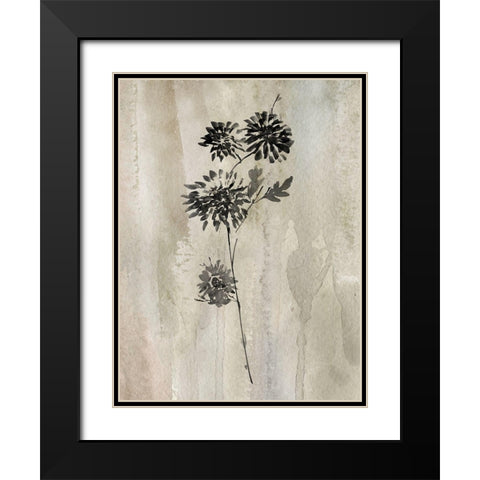 Sumi-e Silhouette IV Black Modern Wood Framed Art Print with Double Matting by Knutsen, Conrad