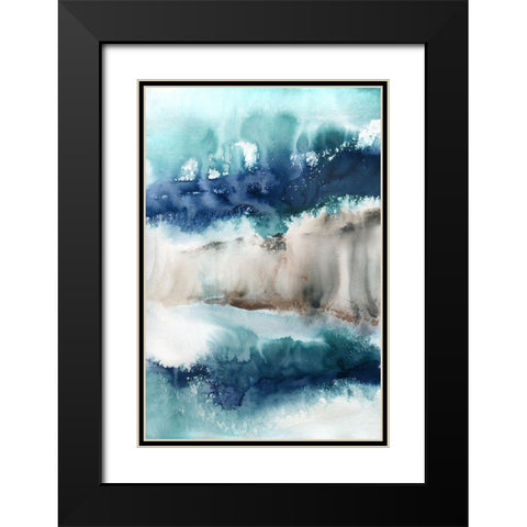 Shifting Sands Black Modern Wood Framed Art Print with Double Matting by Robinson, Carol