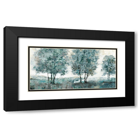 Teal Sentinel Black Modern Wood Framed Art Print with Double Matting by Nan