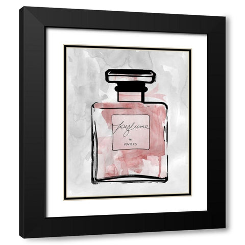 Blush Wash Perfume Black Modern Wood Framed Art Print with Double Matting by Robinson, Carol