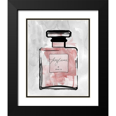 Blush Wash Perfume Black Modern Wood Framed Art Print with Double Matting by Robinson, Carol