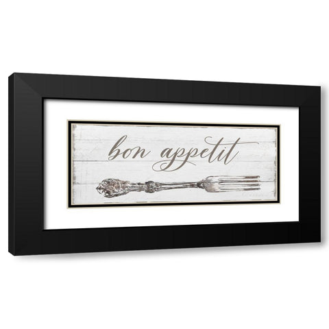 Bon Appetit Black Modern Wood Framed Art Print with Double Matting by Robinson, Carol