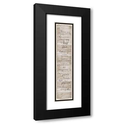 Love is Patient Black Modern Wood Framed Art Print with Double Matting by Carpentieri, Natalie
