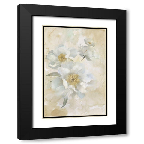 Soft Peonies I Black Modern Wood Framed Art Print with Double Matting by Nan