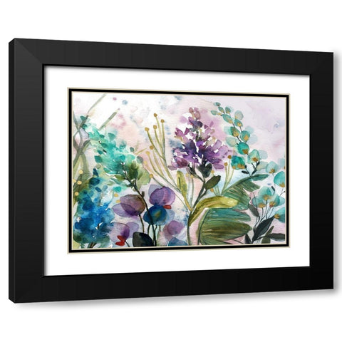 Exotic Plant Life Black Modern Wood Framed Art Print with Double Matting by Robinson, Carol